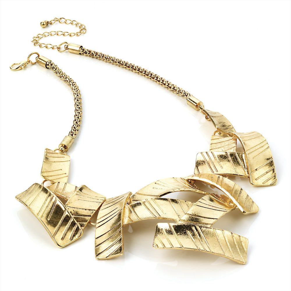 Abstract Gold Effect Necklace