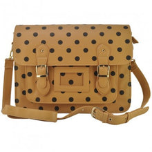 Load image into Gallery viewer, Camel Polka Dot Satchel