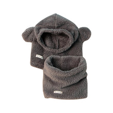 Load image into Gallery viewer, Baby Kids Teddy Bear Fleece Hat &amp; Snood Set