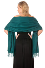 Load image into Gallery viewer, Emerald Cashmere Pashmina Shawl Scarf