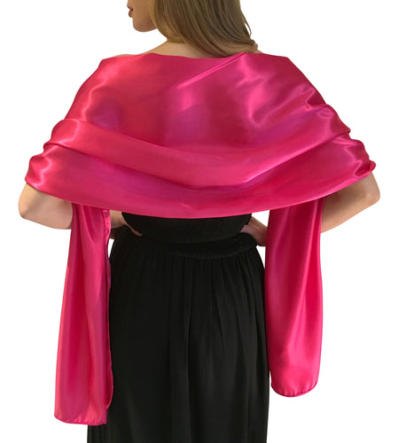 Hot Pink Satin Wedding Wrap