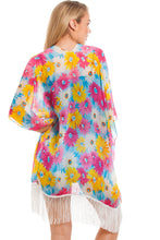 Load image into Gallery viewer, Tassel Floral Kimono