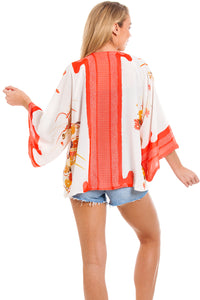 White & Orange Kimono