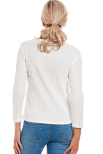 Load image into Gallery viewer, White Ribbed Maternity &amp; Breastfeeding Top