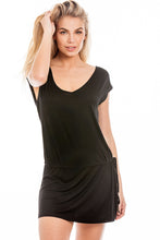 Load image into Gallery viewer, Black Beaded Back Dress S-M