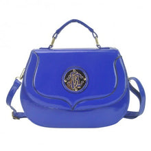 Load image into Gallery viewer, Blue Patent Embossed Over Shoulder Bag