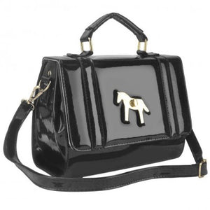 Black Horse Embossed Over Shoulder Bag