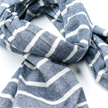 Load image into Gallery viewer, Morgan 100% Cotton Striped Scarf